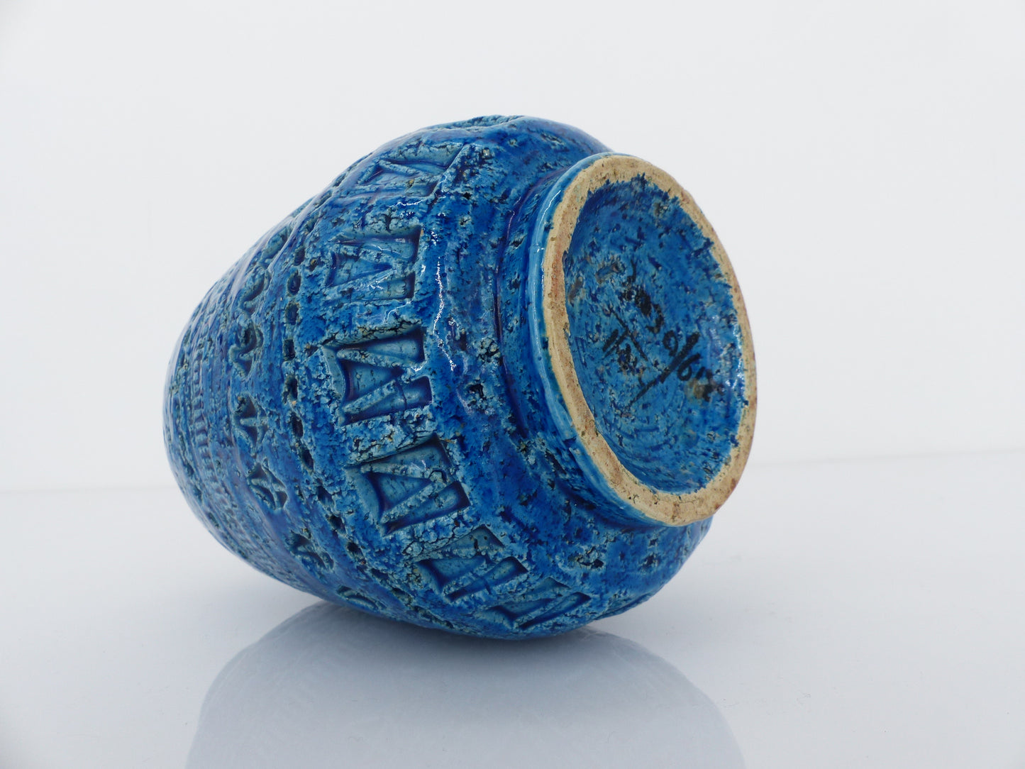 Vase ovoïde Bitossi Rimini Blue, Italie 1960