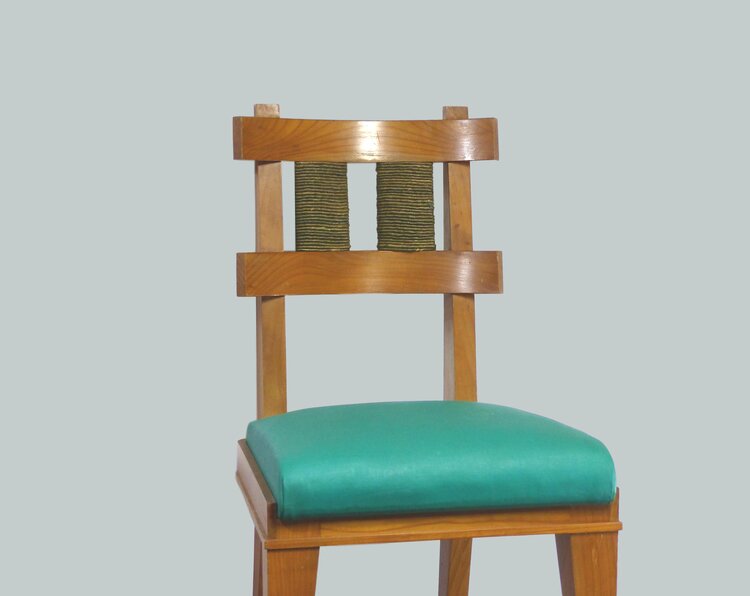 SET OF 6 VINTAGE CHERRY CHAIRS 1940-1950