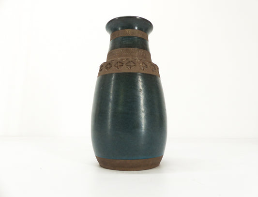 Bitossi blue glazed ceramic vase 1960