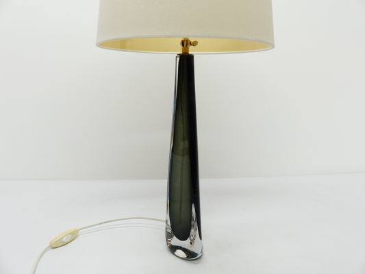 Scandinavian sommerso glass lamp Nils Landberg for Orrefors 1960