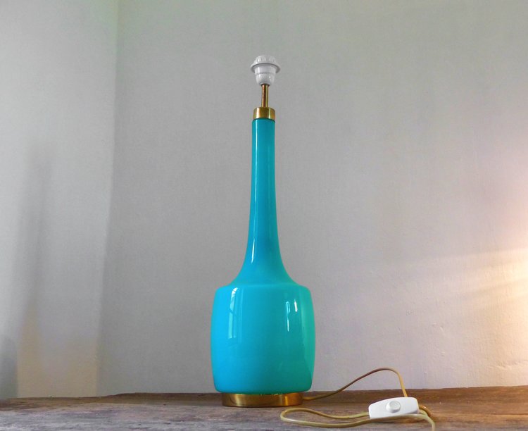 PIED DE LAMPE SCANDINAVE HOLM SORENSEN BLEU