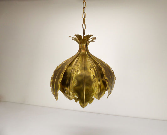 BRUTALIST BRASS PENDANT SVEND AAGE HOLM SØRENSEN 1960