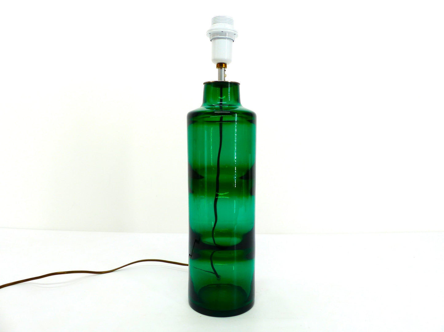 Lampe scandinave en verre incalmo vert Hadeland Glassverk - Høvik Verk 1960