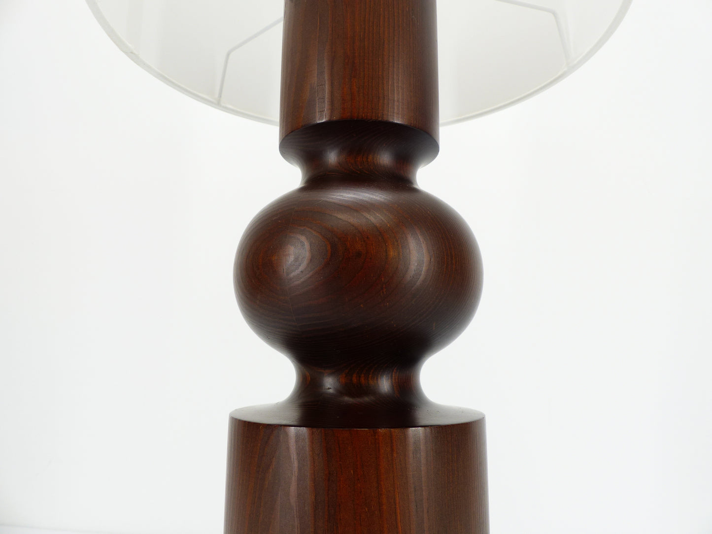 Pair of Scandinavian wooden lamp bases Uno & Östen Kristiansson Luxus 1970