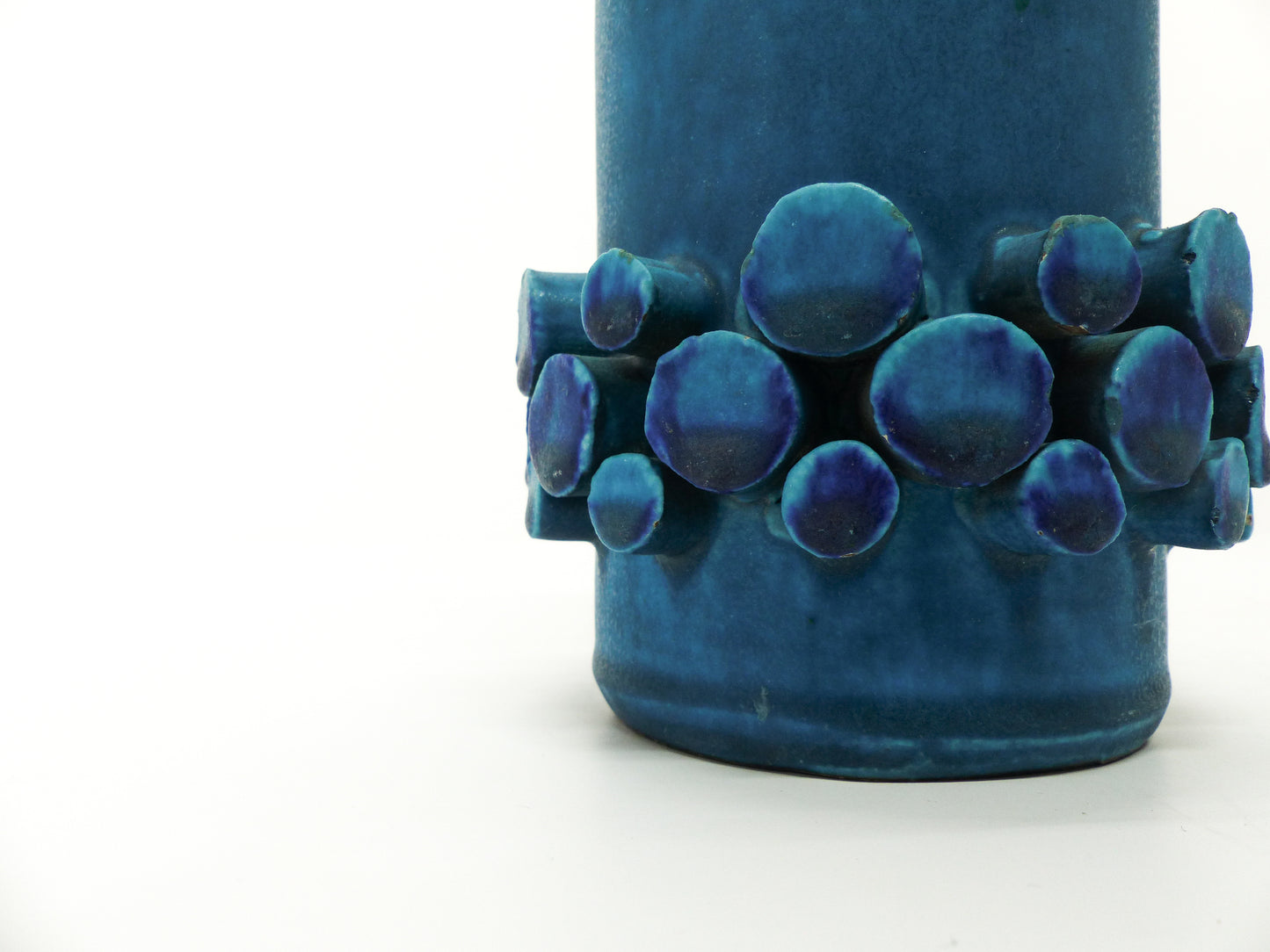 Hans Welling blue Ceralux vase - Ceramano 1960