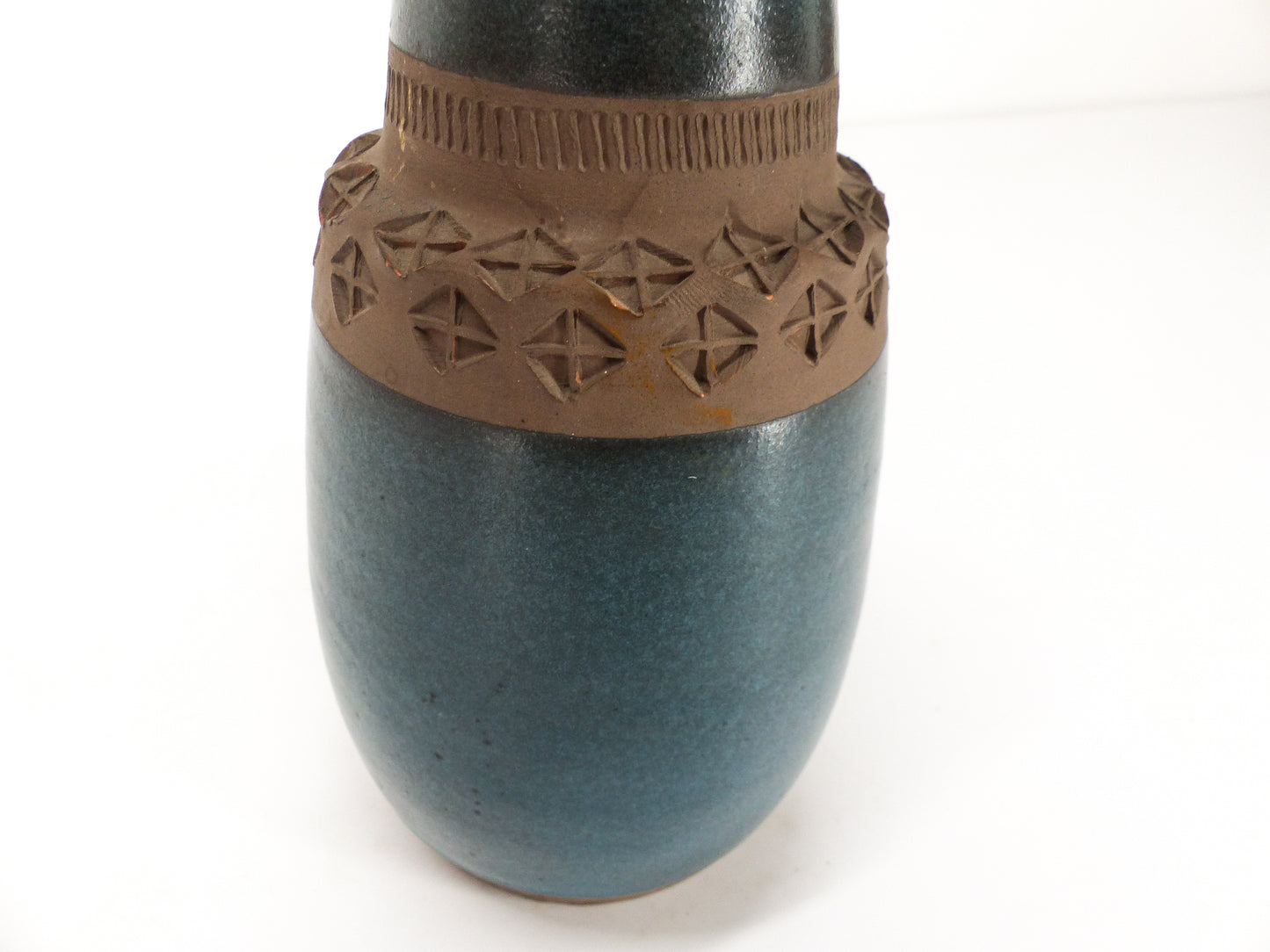 Vase en céramique émaillée bleue Bitossi 1960