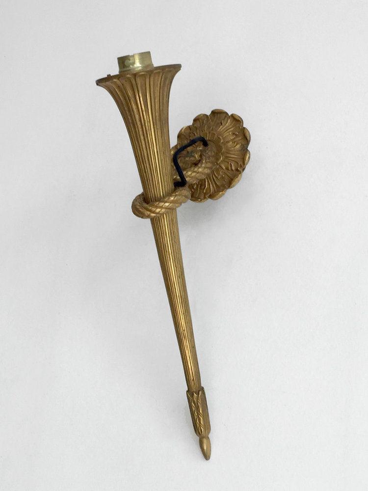 Applique torchère en bronze 1960