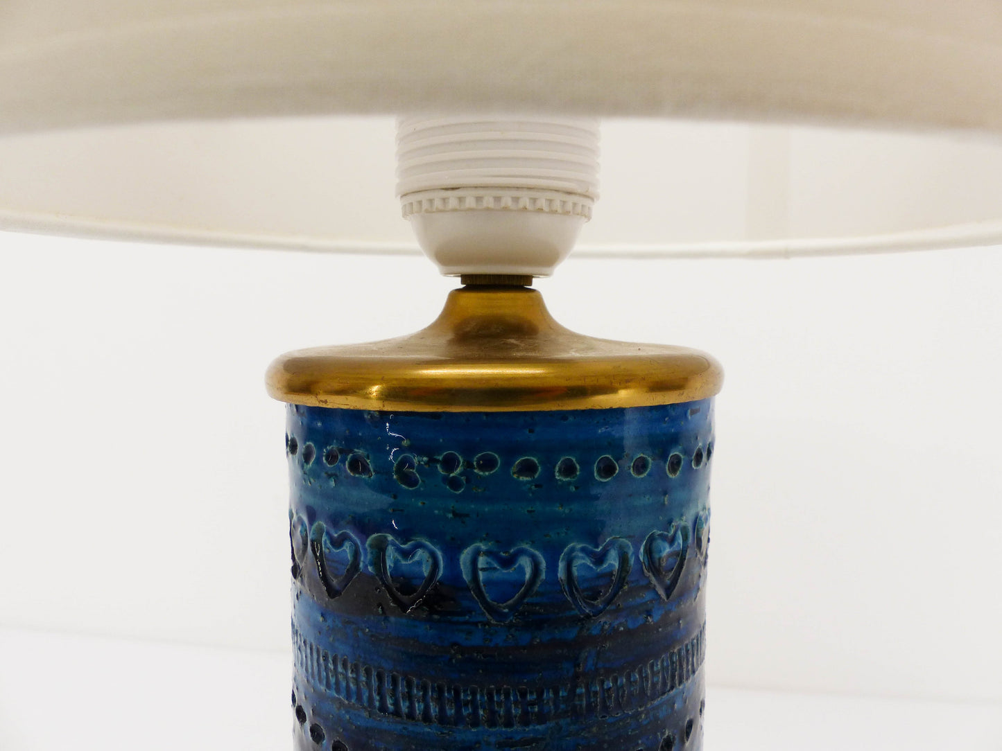 Lampe rouleau bleue Aldo Londi pour Bitossi 1960