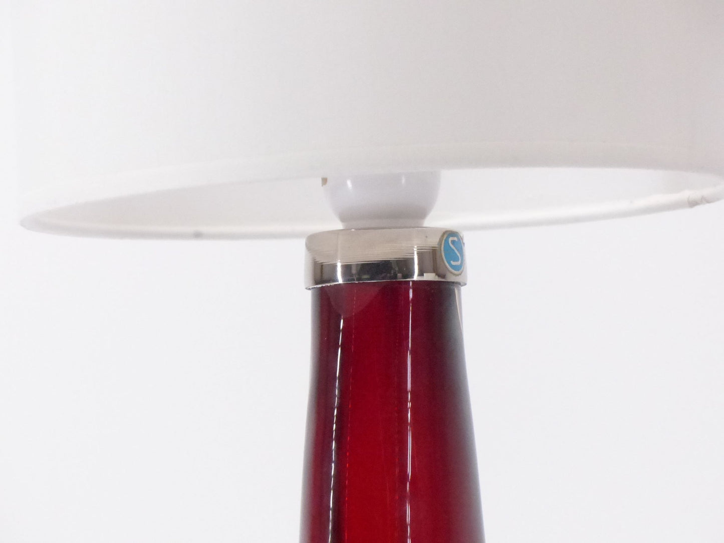 PIED DE LAMPE CARL FAGERLUND ROUGE RUBIS POUR ORREFORS