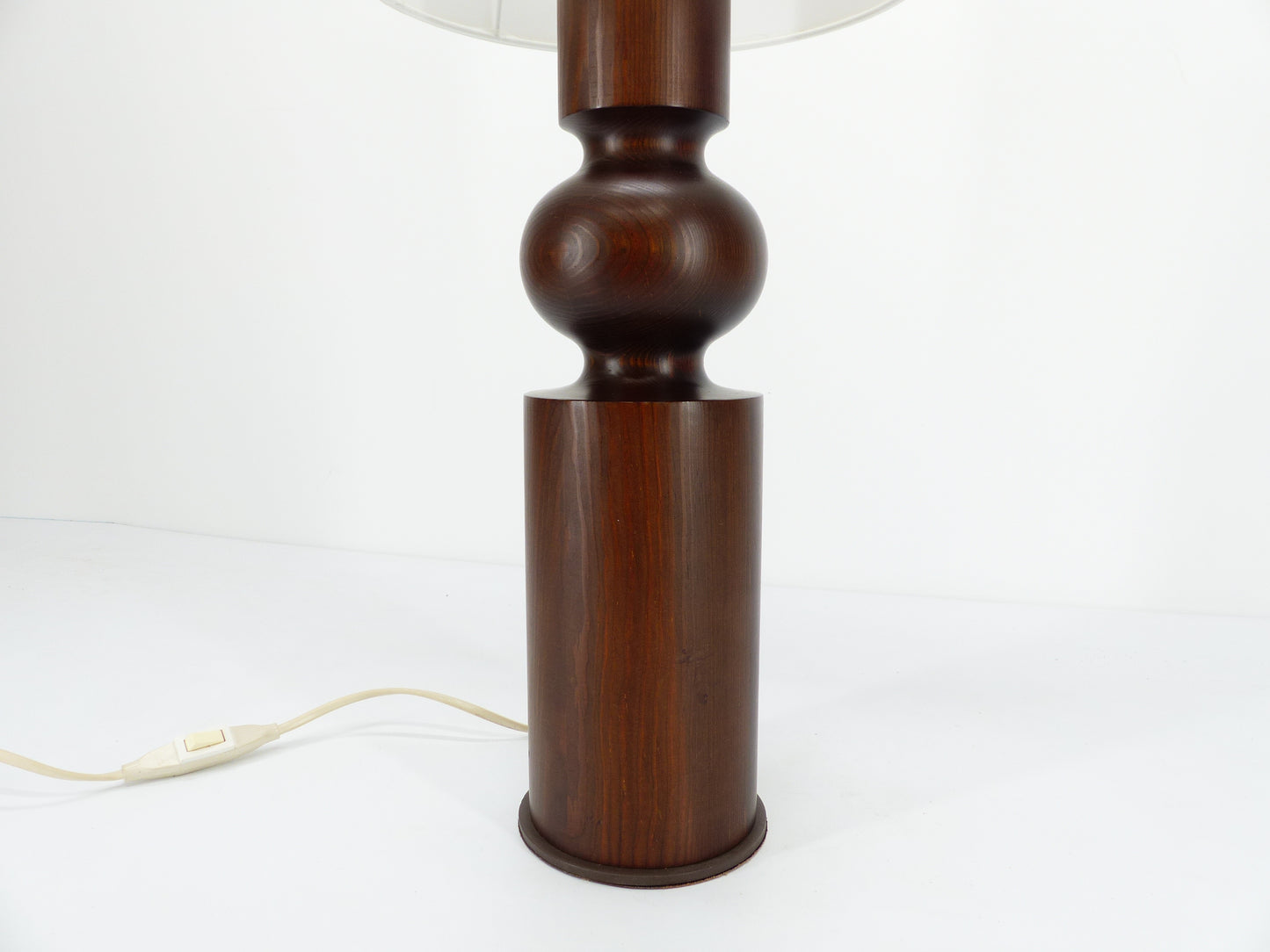 Pair of Scandinavian wooden lamp bases Uno & Östen Kristiansson Luxus 1970