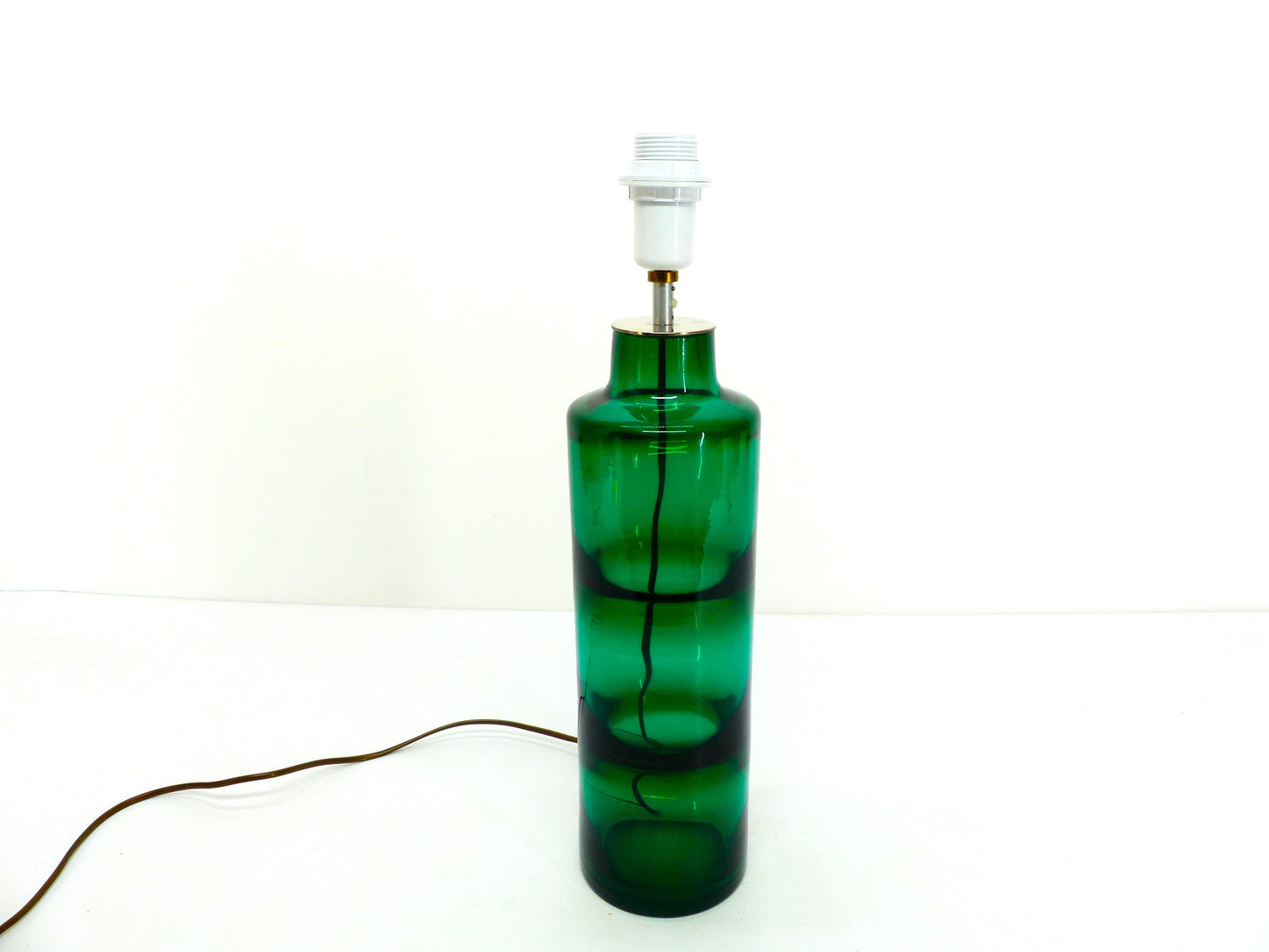 Lampe scandinave en verre incalmo vert Hadeland Glassverk - Høvik Verk 1960