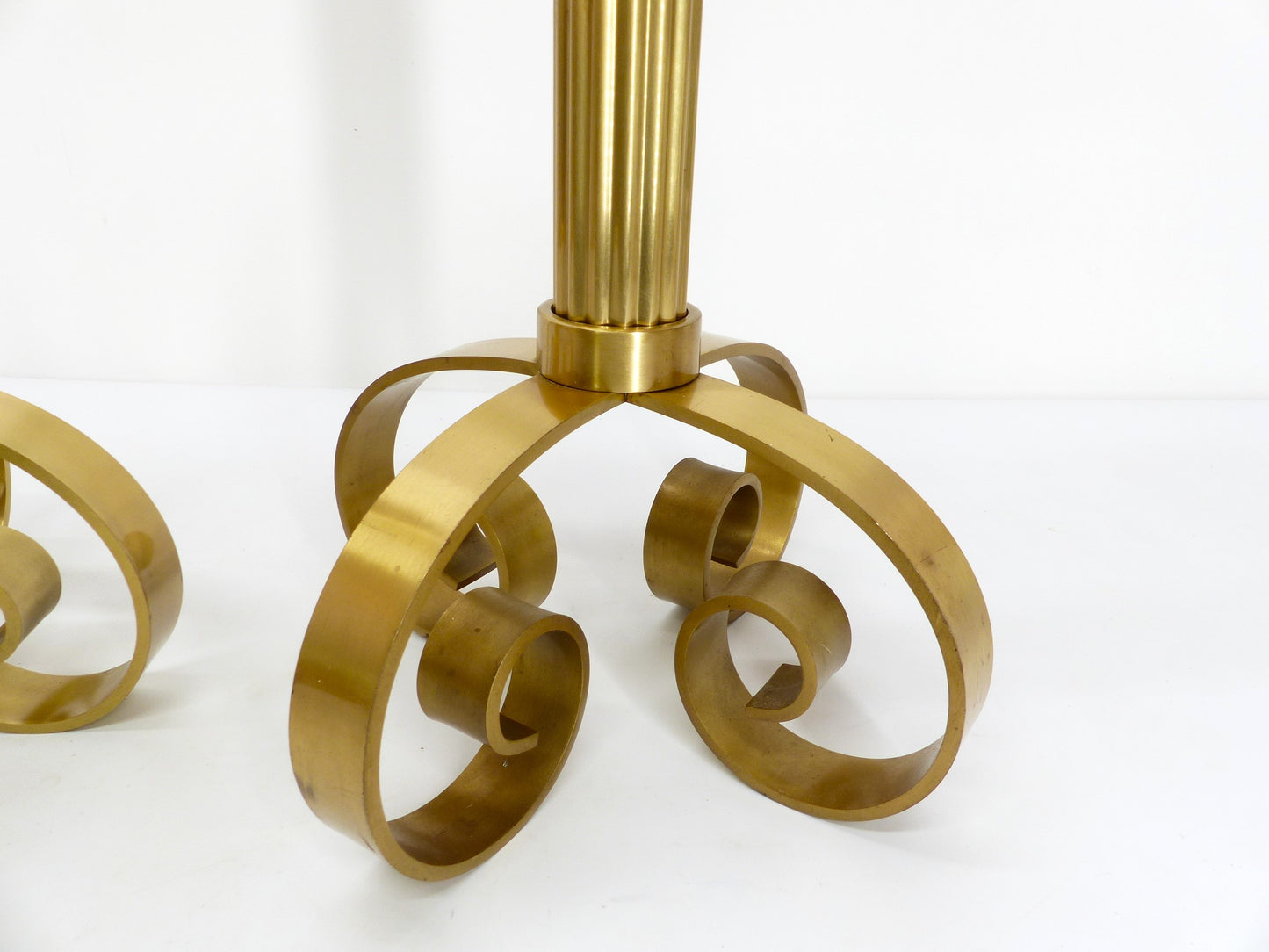 Pair of XXL Scandinavian brass candlesticks Ivar Ålenius Björk for Ystad Metall 1960