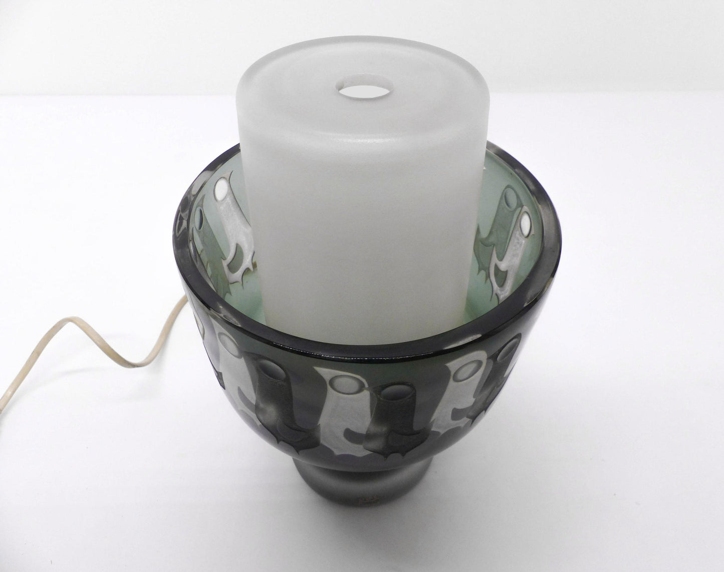 Scandinavian glass lamp Hans-Ove Sandeberg for Kosta Boda 1969