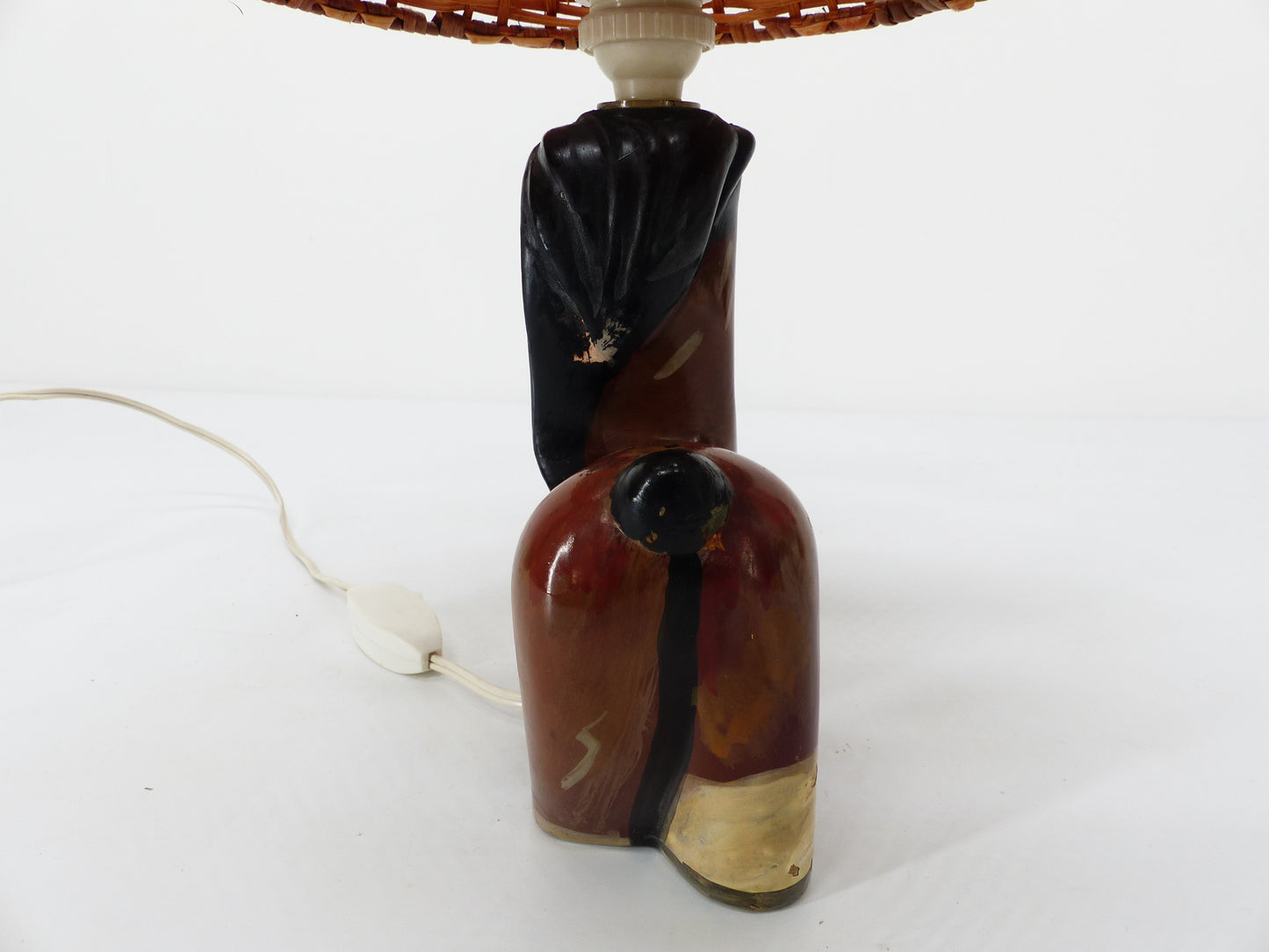 Lampe de chevet en céramique zoomorphe 1950