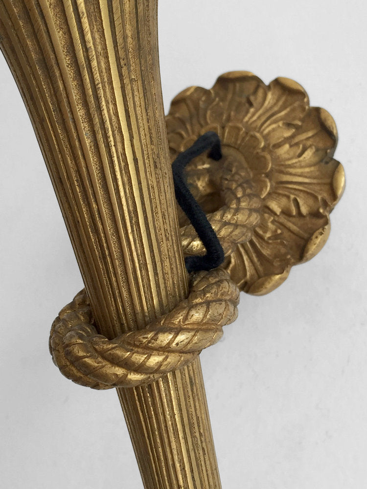 Applique torchère en bronze 1960