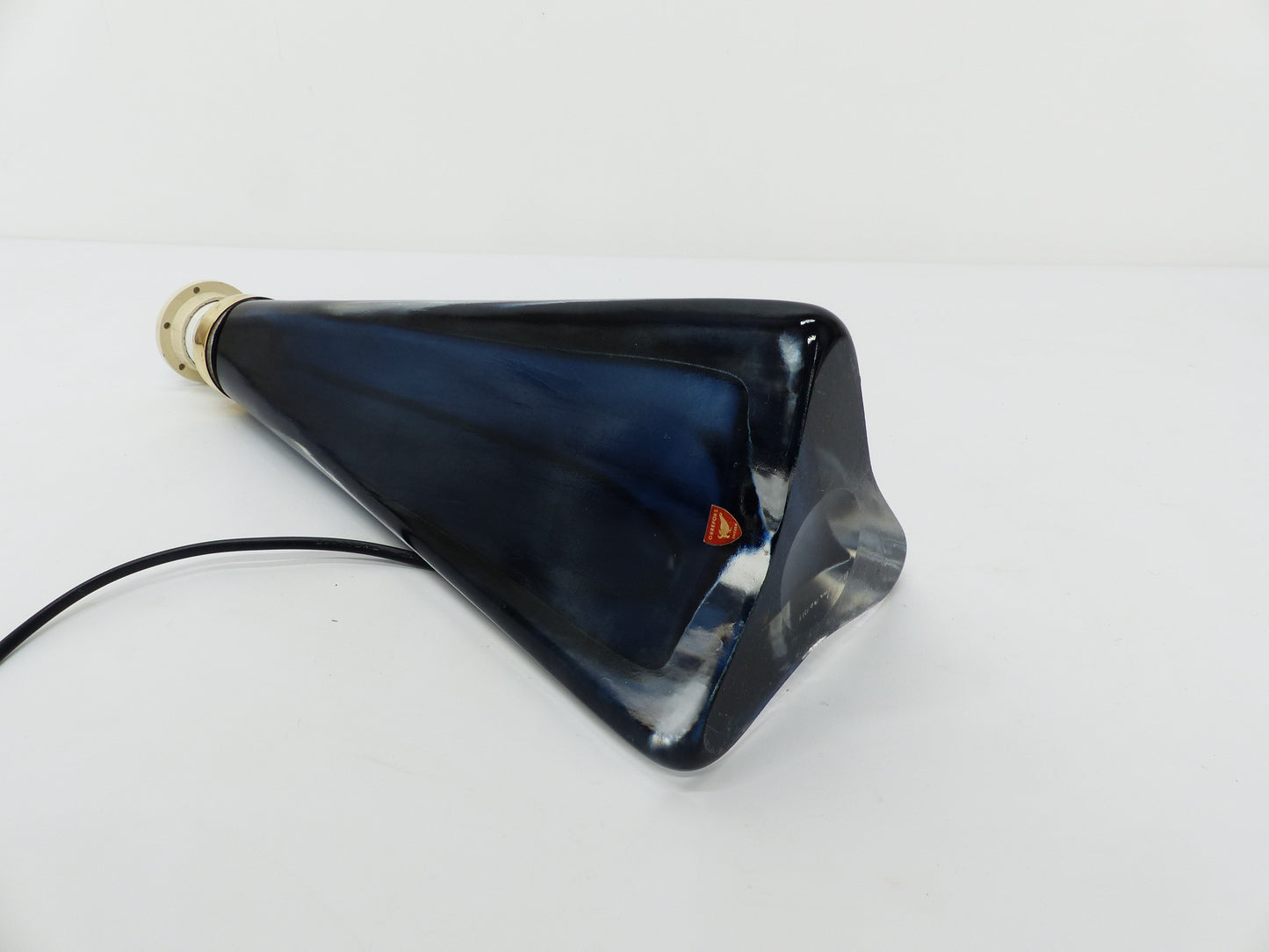 Lampe scandinave en verre bleu Carl Fagerlund pour Orrefors 1960