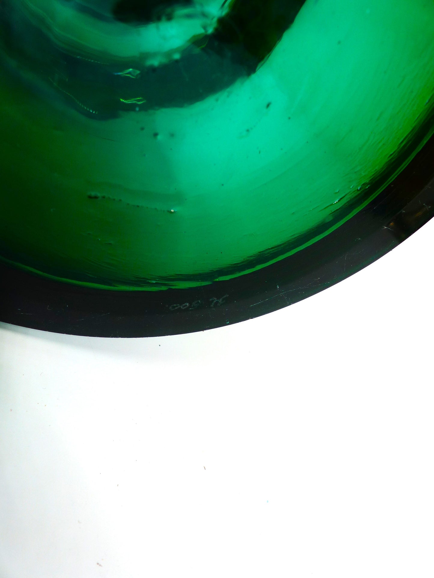 Scandinavian lamp in green incalmo glass Hadeland Glassverk - Høvik Verk 1960