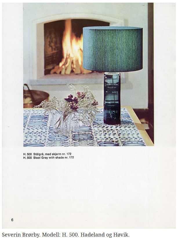 Lampe H.500 en verre soufflé vert par Severin Brørby – Hadeland Glassverk & Høvik Verk, Norvège, 1967