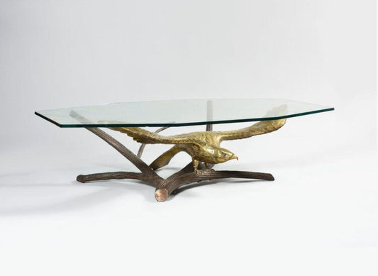 TABLE BASSE BRUTALISTE AIGLE ALAIN CHERVET