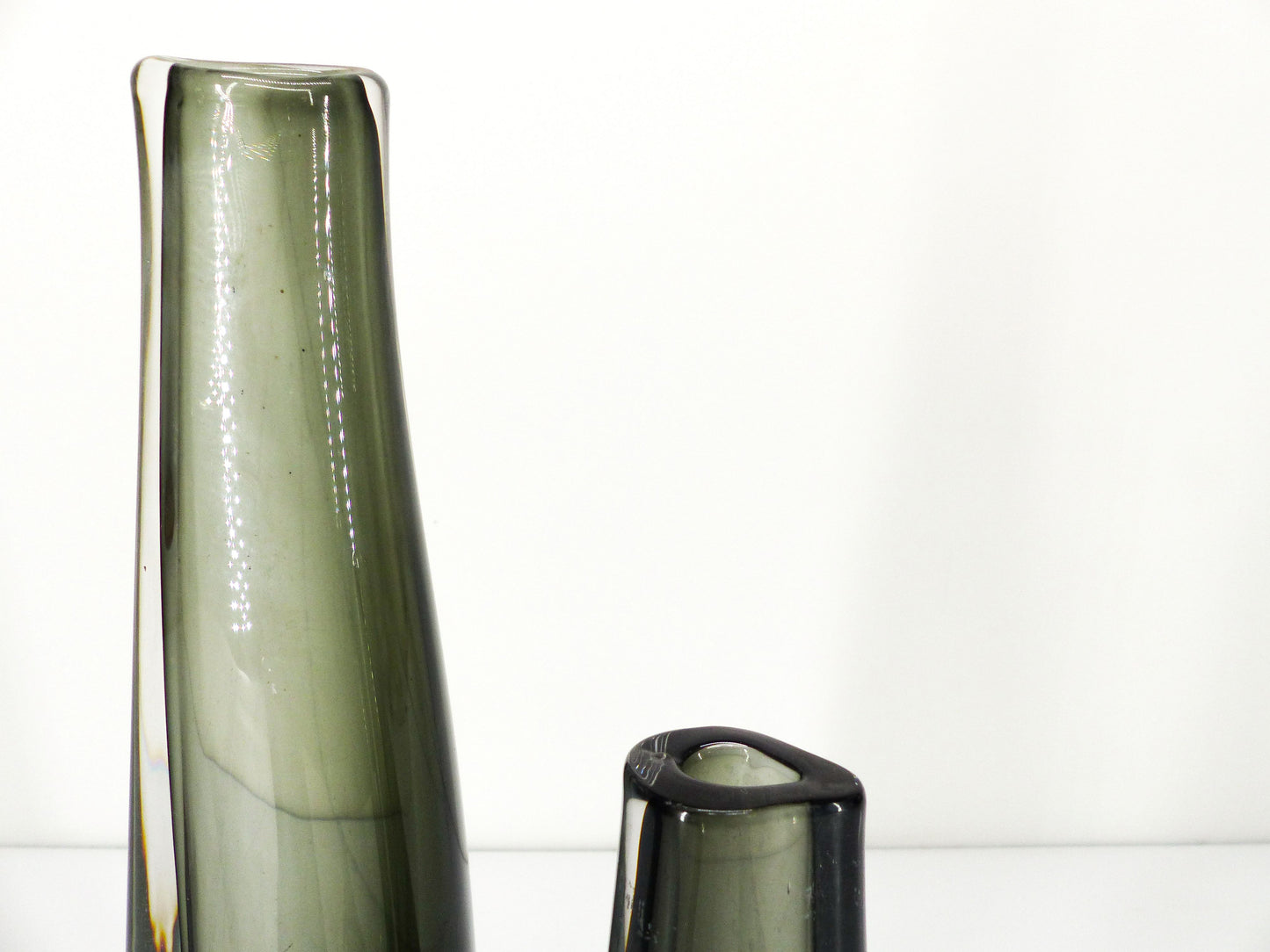 Collection de 5 vases Scandinaves en verre sommerso Nils Landberg pour Orrefors