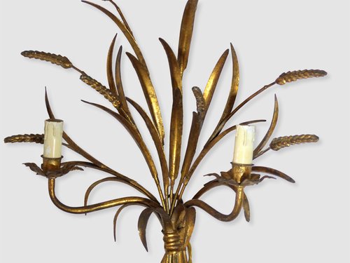 PAIR OF COCO CHANEL GOLDEN WHEAT SHEARS Sconces