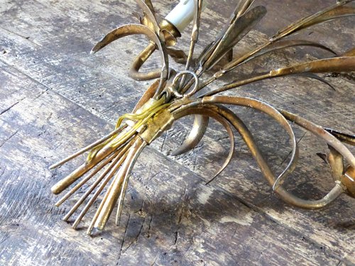 PAIR OF COCO CHANEL GOLDEN WHEAT SHEARS Sconces