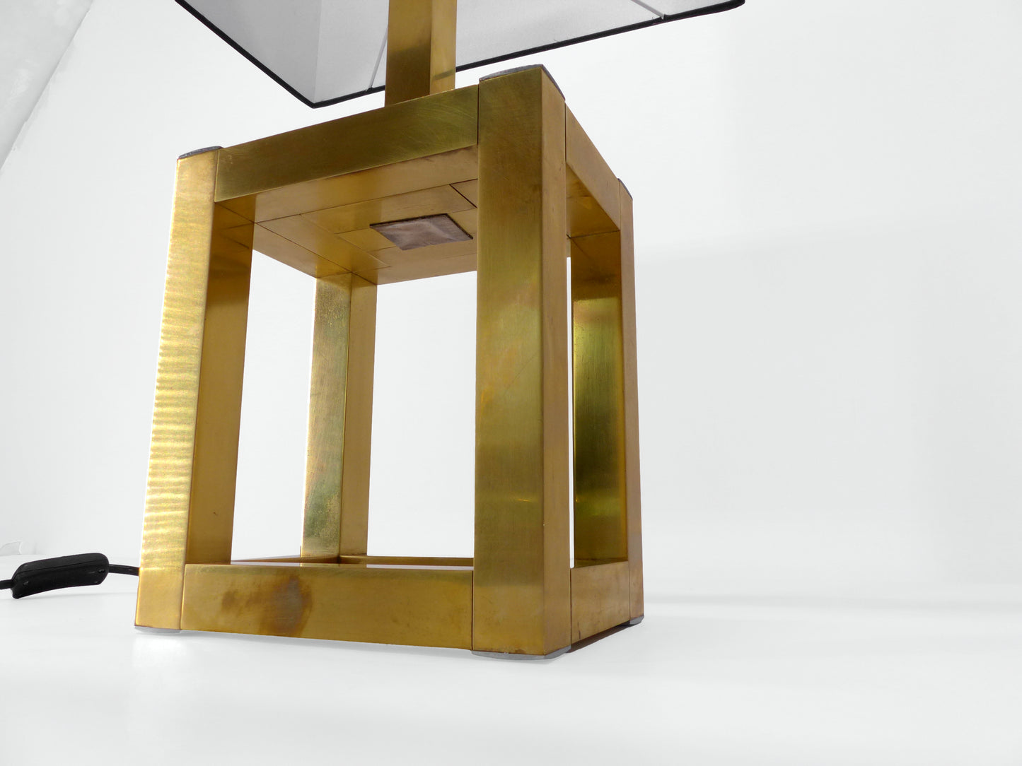 CUBIC BRASS TABLE LAMP 1980