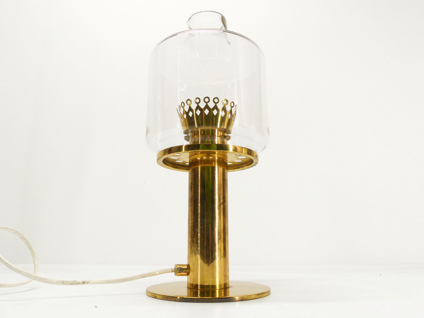 Scandinavian lamp Hans-Agne Jakobsson brass and glass B 102