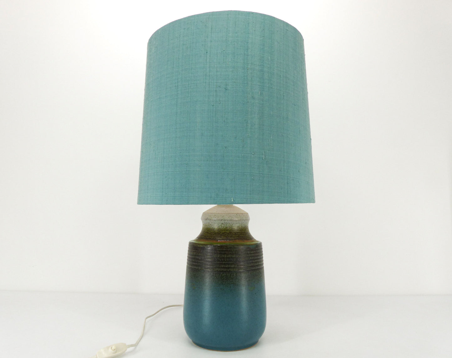 Scandinavian blue ceramic lamp Tilgmans Keramik 1960