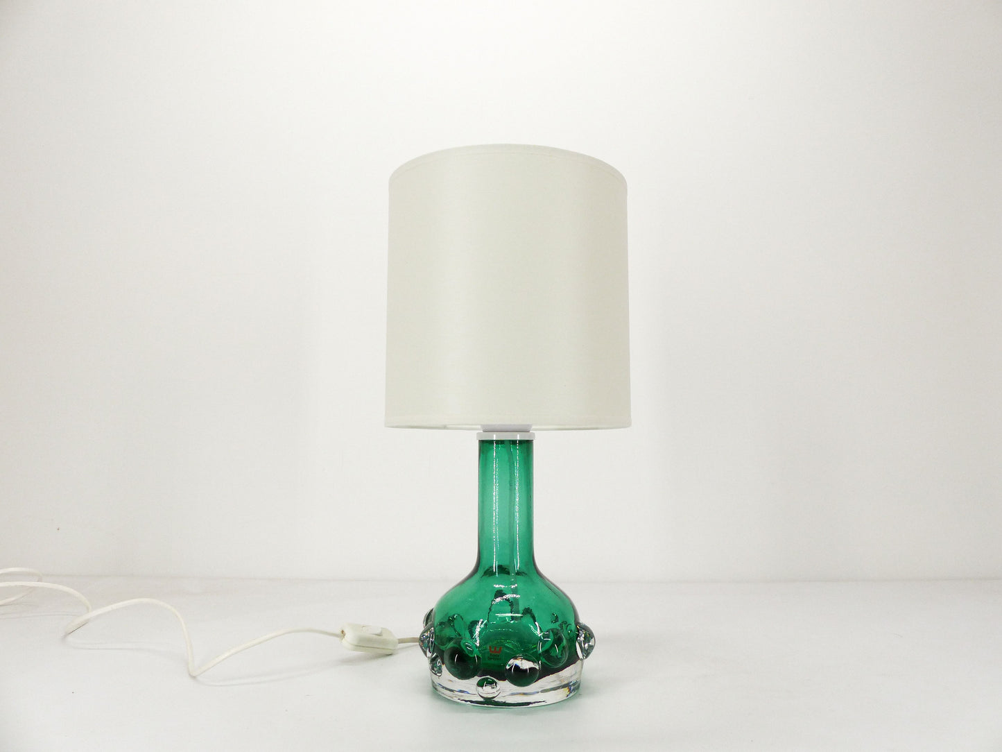 Lampe scandinave verte en verre Kosta Hans-Owe Sandeberg Suède 1960