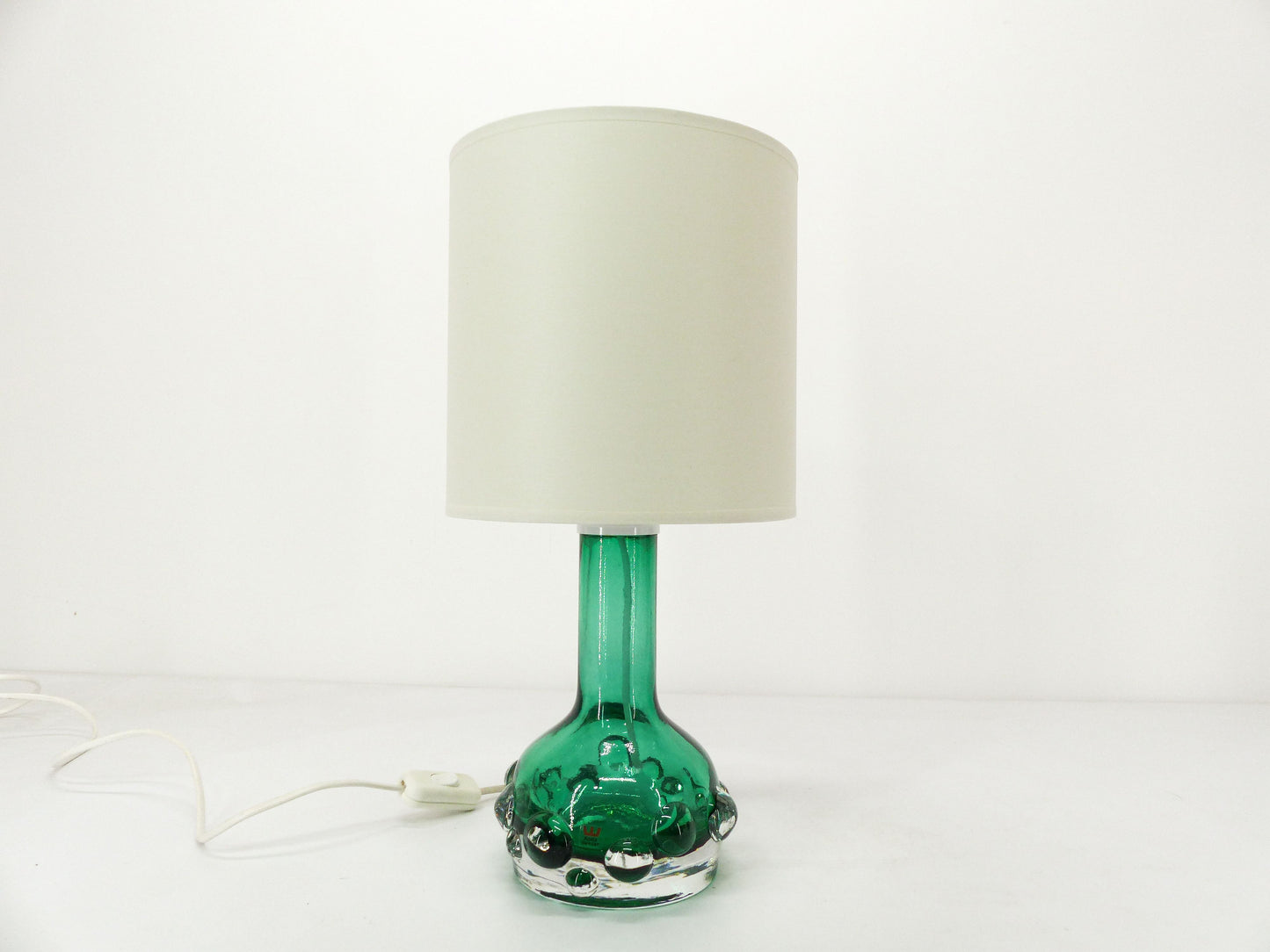 Lampe scandinave verte en verre Kosta Hans-Owe Sandeberg Suède 1960