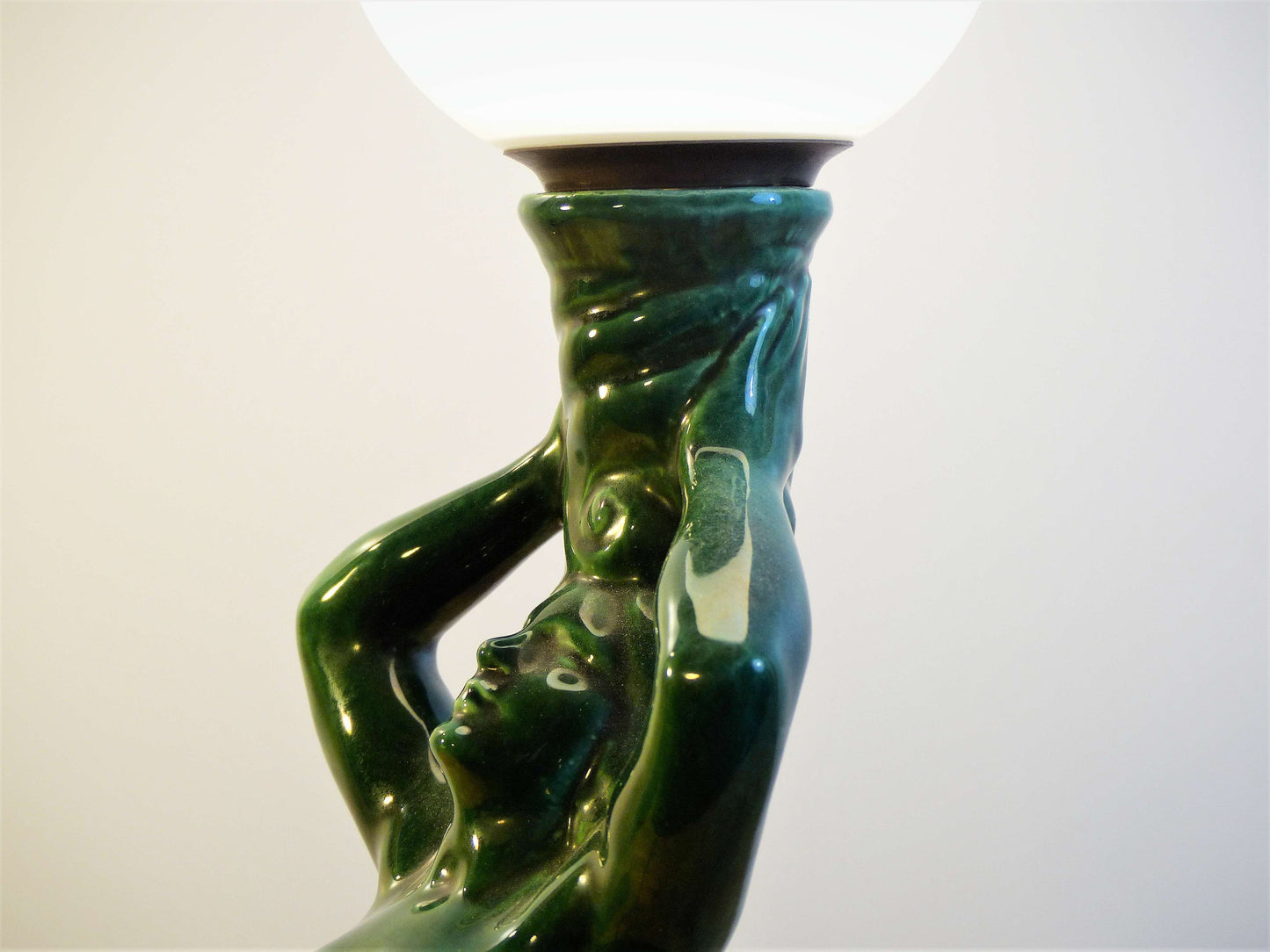 Large mermaid lamp signed Bonome 1950