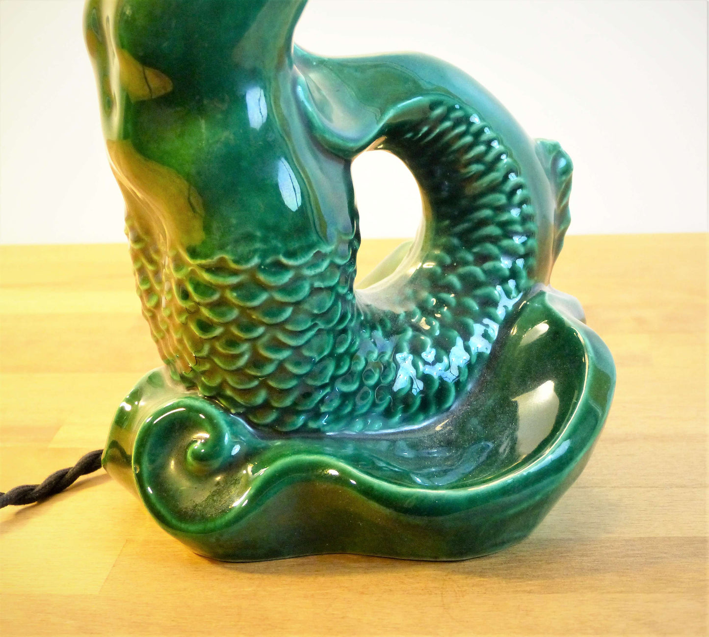 Large mermaid lamp signed Bonome 1950