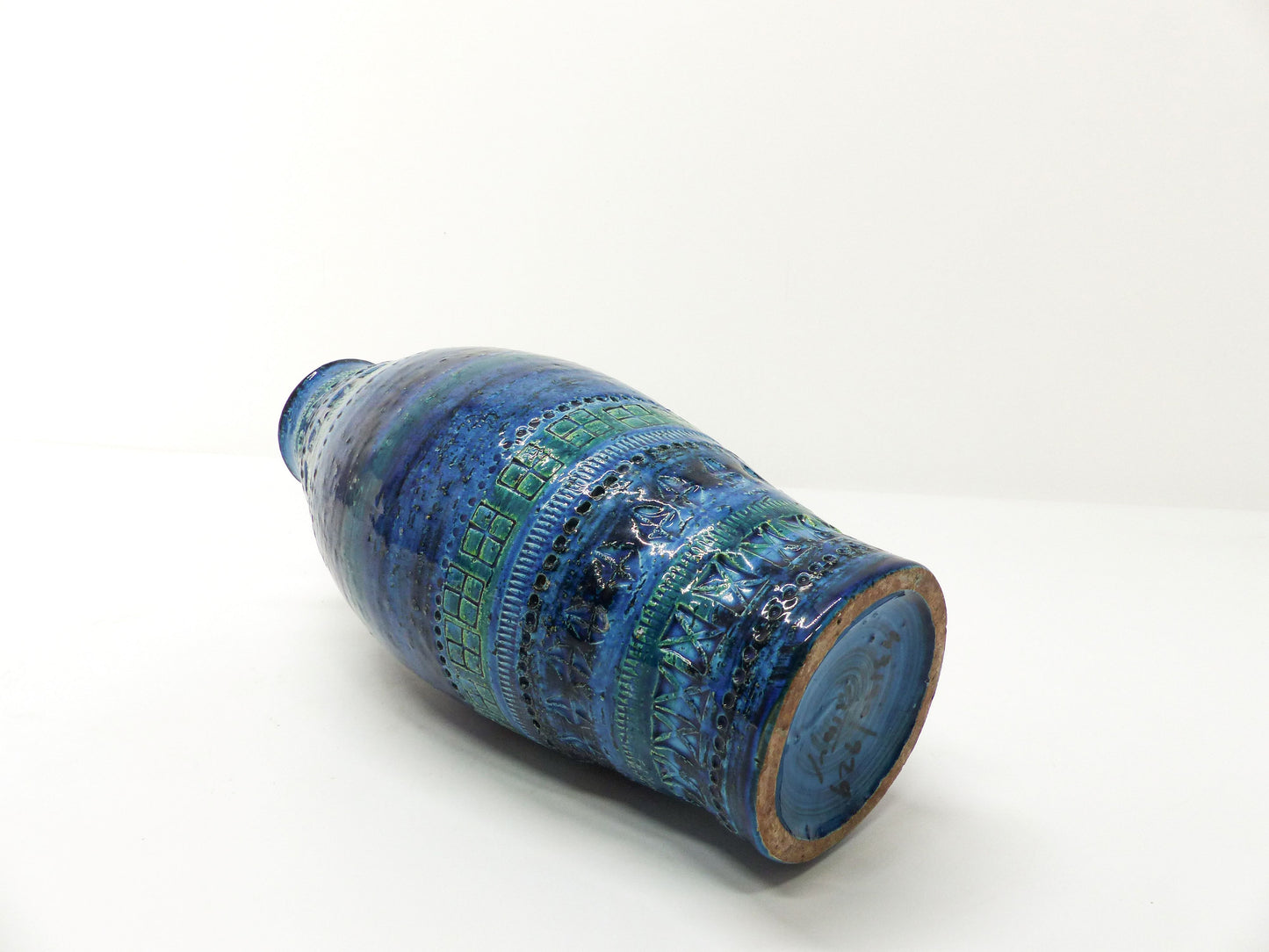 RIMINI ALDO LONDI BLUE CERAMIC VASE FOR BITOSSI 1960