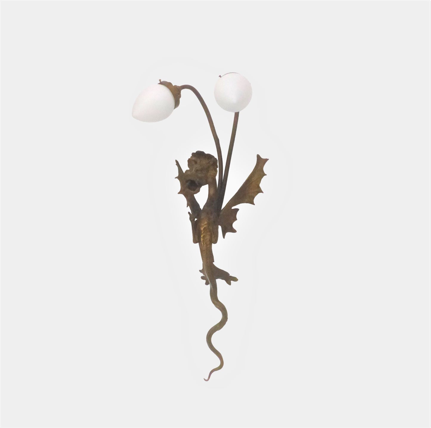 XXL DRAGON WALL LIGHT IN GOLDEN BRONZE 2 LIGHTS 1920