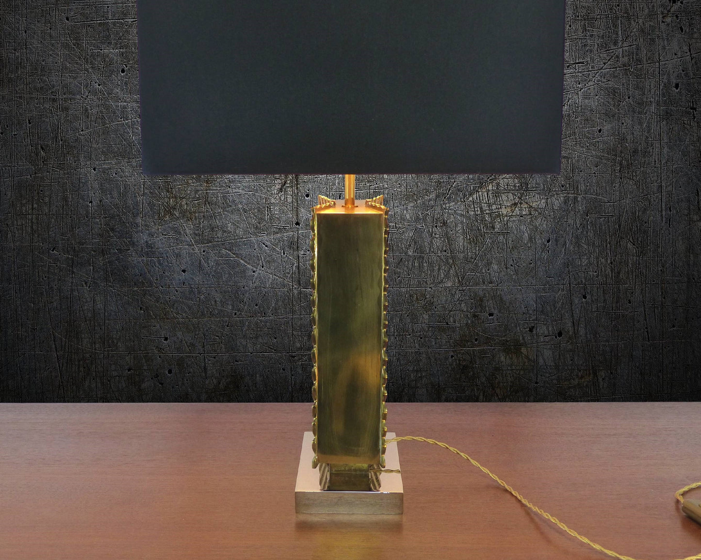 XXL SOLID BRASS TABLE LAMP MAISON BAGUÈS 1970