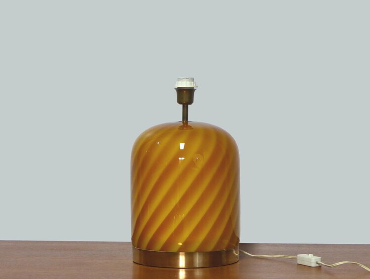 Murano lamp base by Tommaso Barbi, 1970