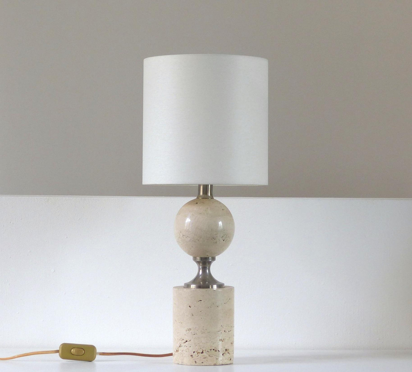 TRAVERTINE TABLE LAMP 1970