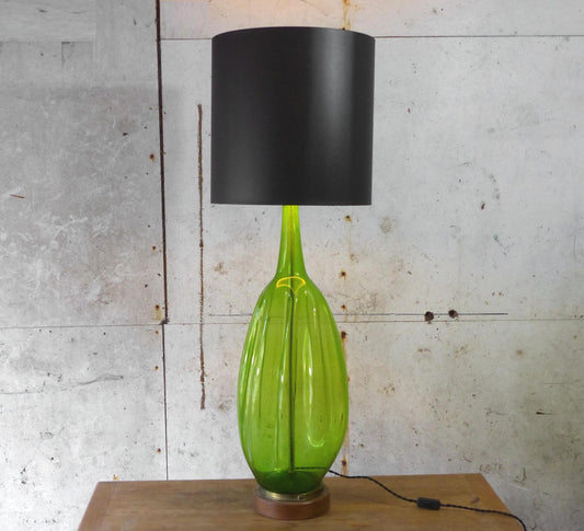 Lampe XXL Blenko en verre soufflé