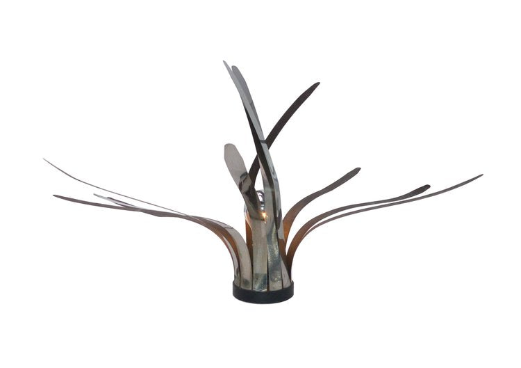 
Sculptural Kinetic Chrome Flower Lamp - Bernard Gitton