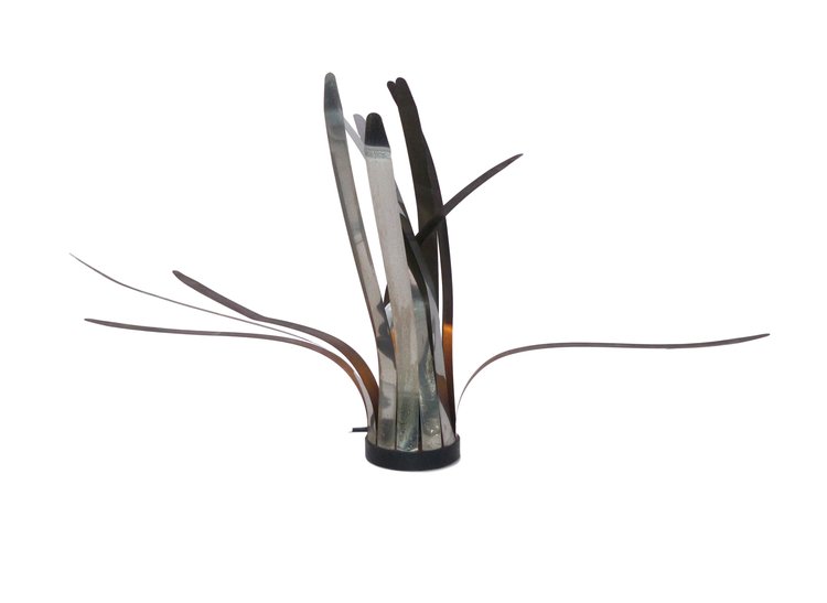 
Sculptural Kinetic Chrome Flower Lamp - Bernard Gitton