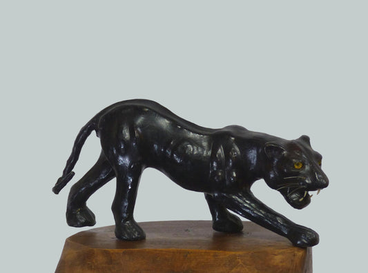 VINTAGE BLACK LEATHER PANTHER