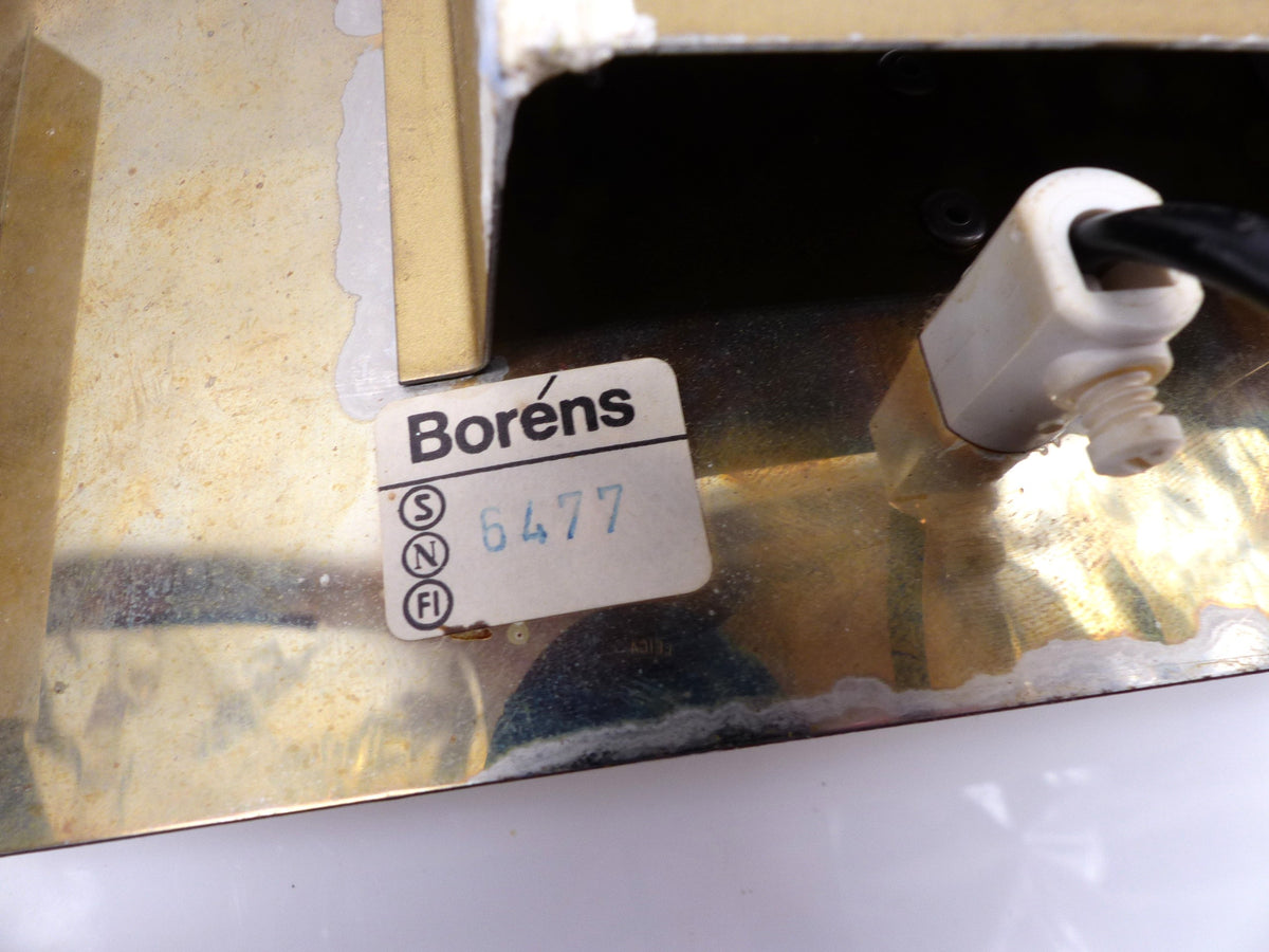 Paire d’appliques brutalistes Boréns modèle 6477 en laiton perforé – Suède, vers 1970