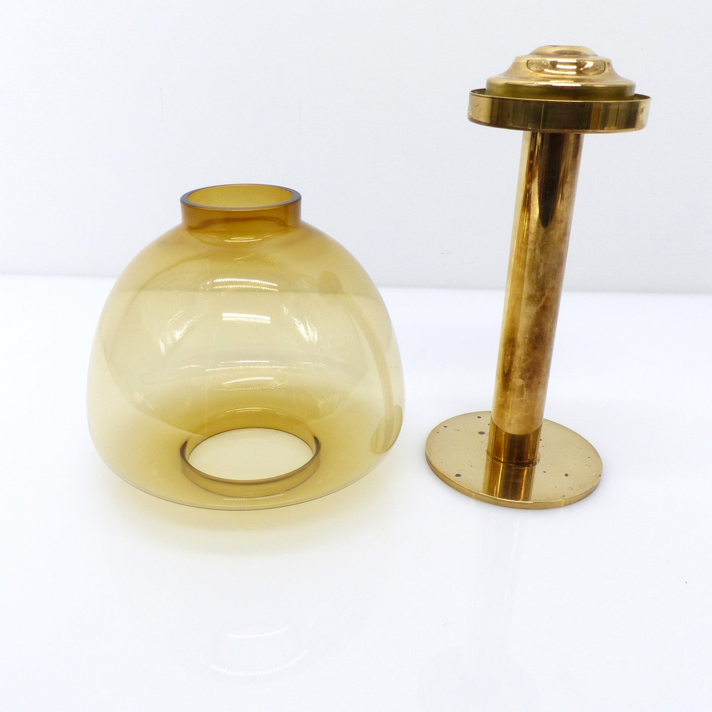 Bougeoir scandinave Hans-Agne Jakobsson Claudia jaune L10232 1960