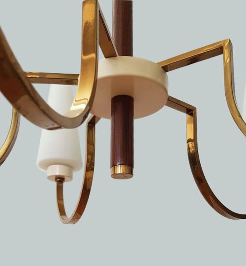 GOLDEN BRASS CHANDELIER 1970