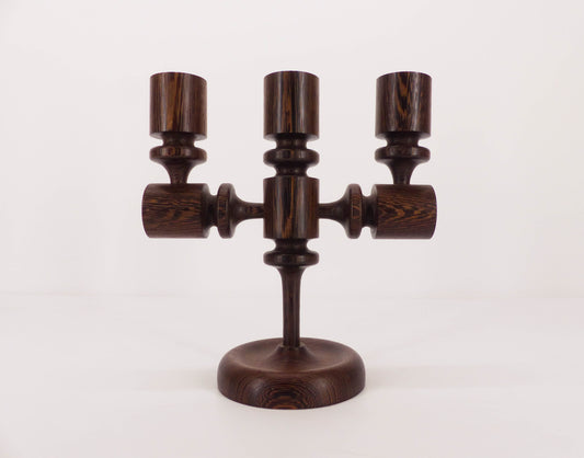 Brutalist candlestick 3 lights 1960