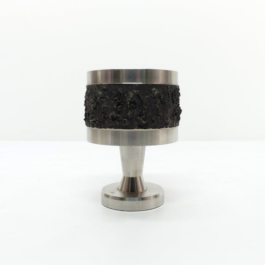 Coupe sur pied en acier inoxydable BMF – Design brutaliste, Allemagne 1970