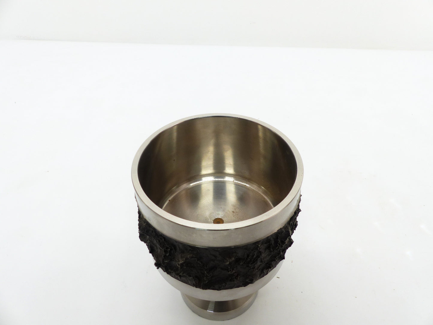 Coupe sur pied en acier inoxydable BMF – Design brutaliste, Allemagne 1970