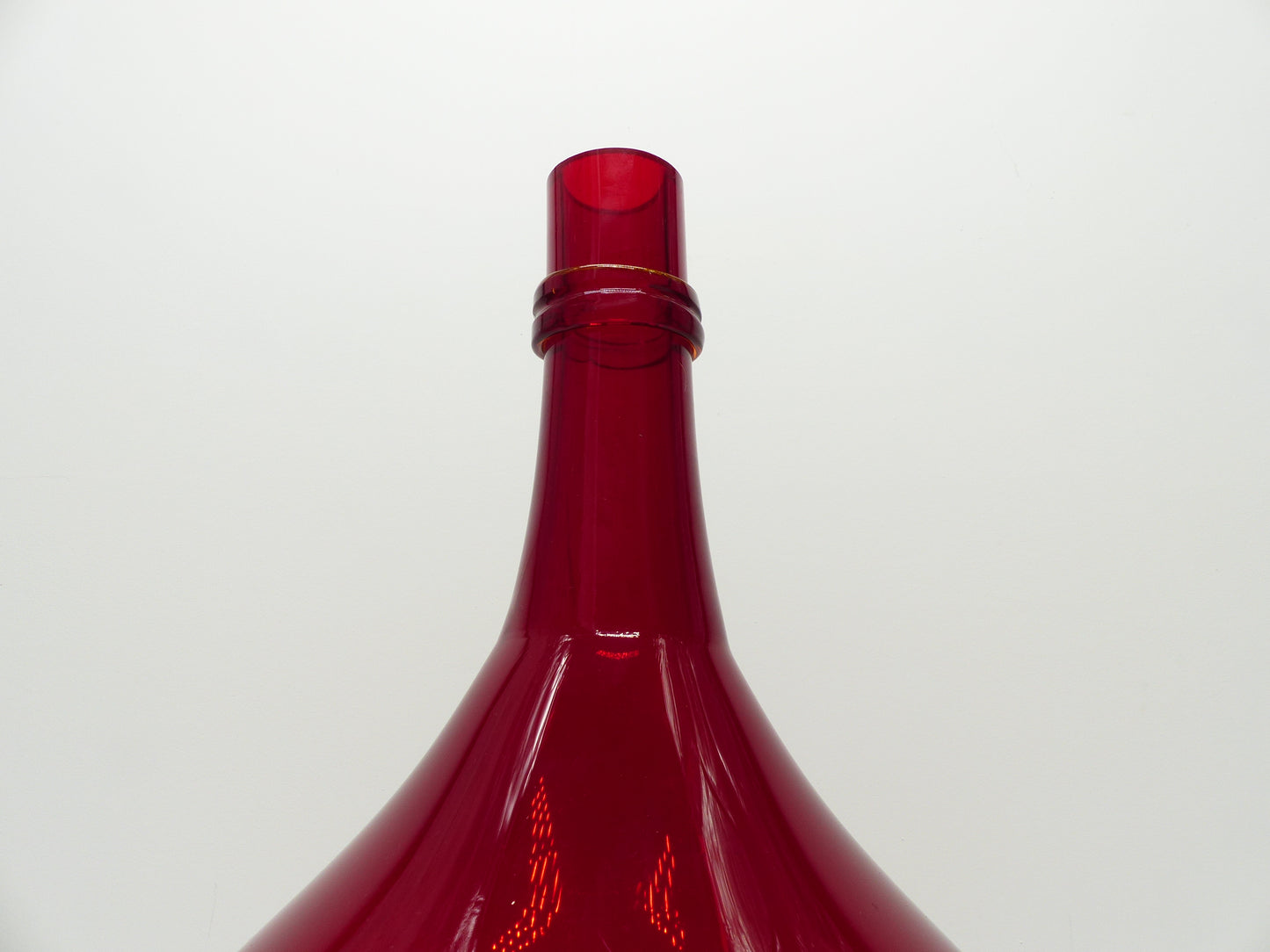 Ruby red glass demijohn – large size – 48 cm