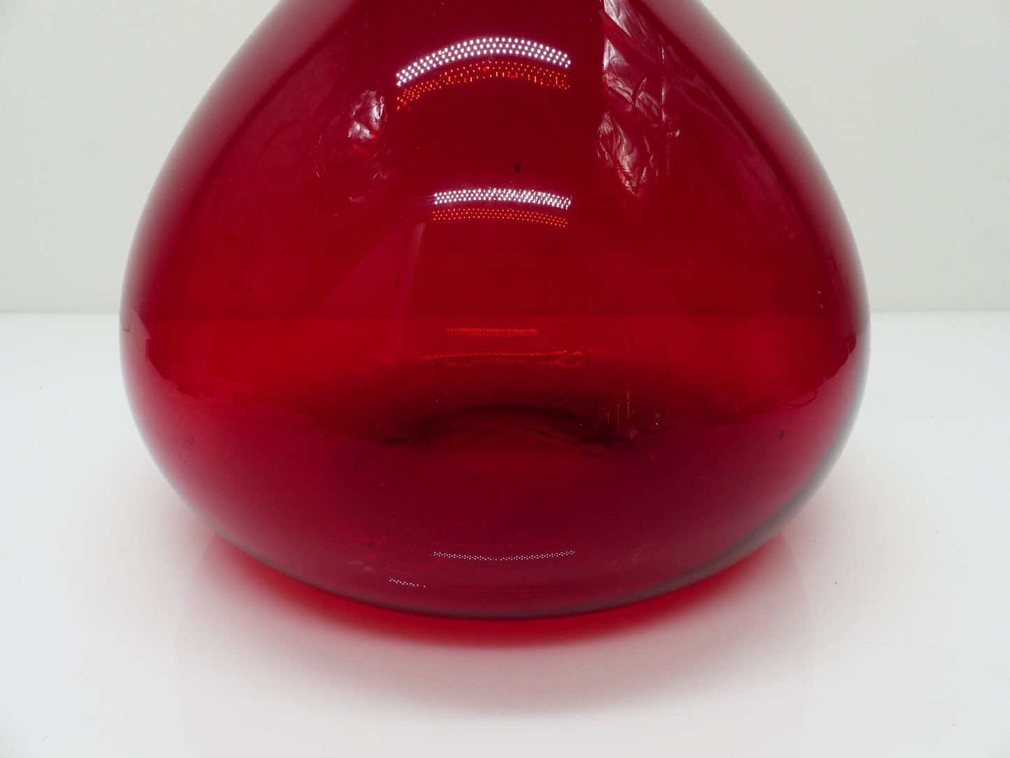 Ruby red glass demijohn – large size – 48 cm